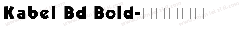 Kabel Bd Bold字体转换